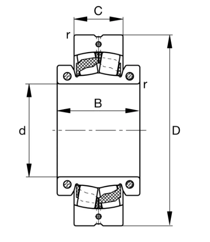 230S.1007 Spherical Roller Bearing drawing 230S.1007 Spherical Roller Bearing drawing